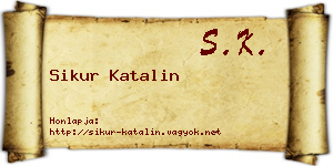 Sikur Katalin névjegykártya