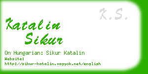katalin sikur business card